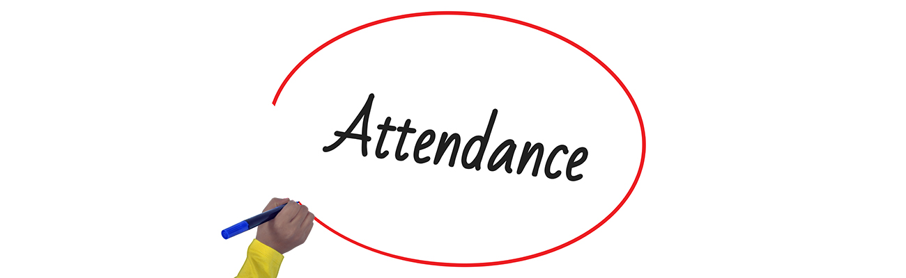 attendance-written-with-red-circle