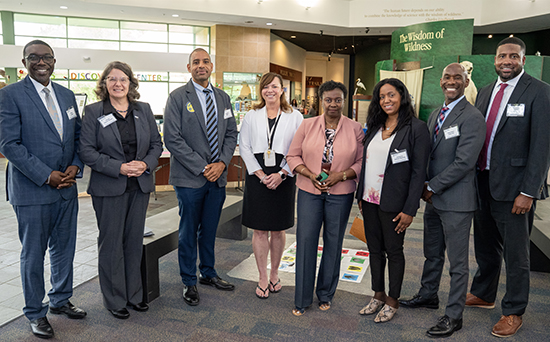 school and county leadership at climate workshop