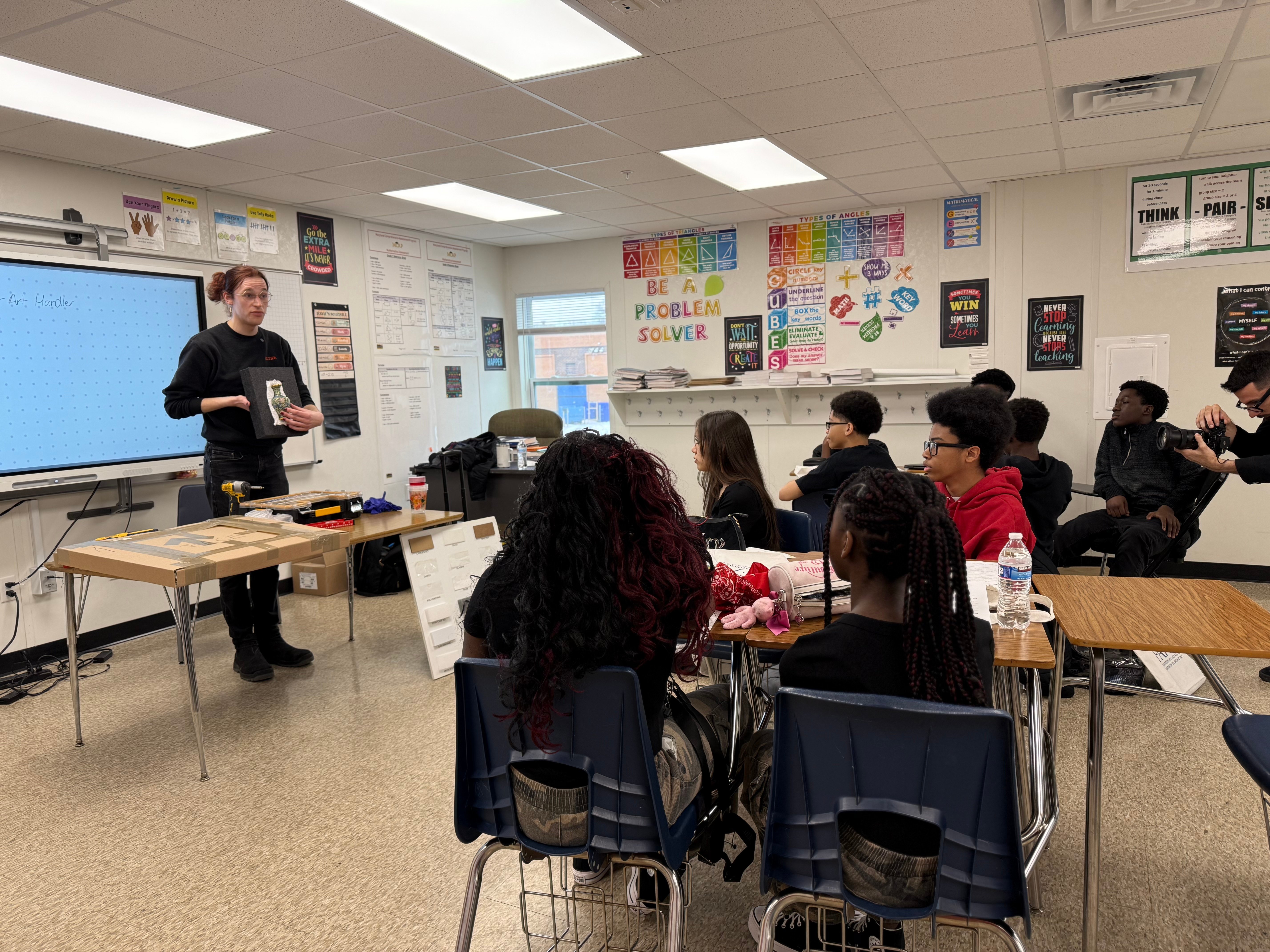 Kettering MS Teacher front of class