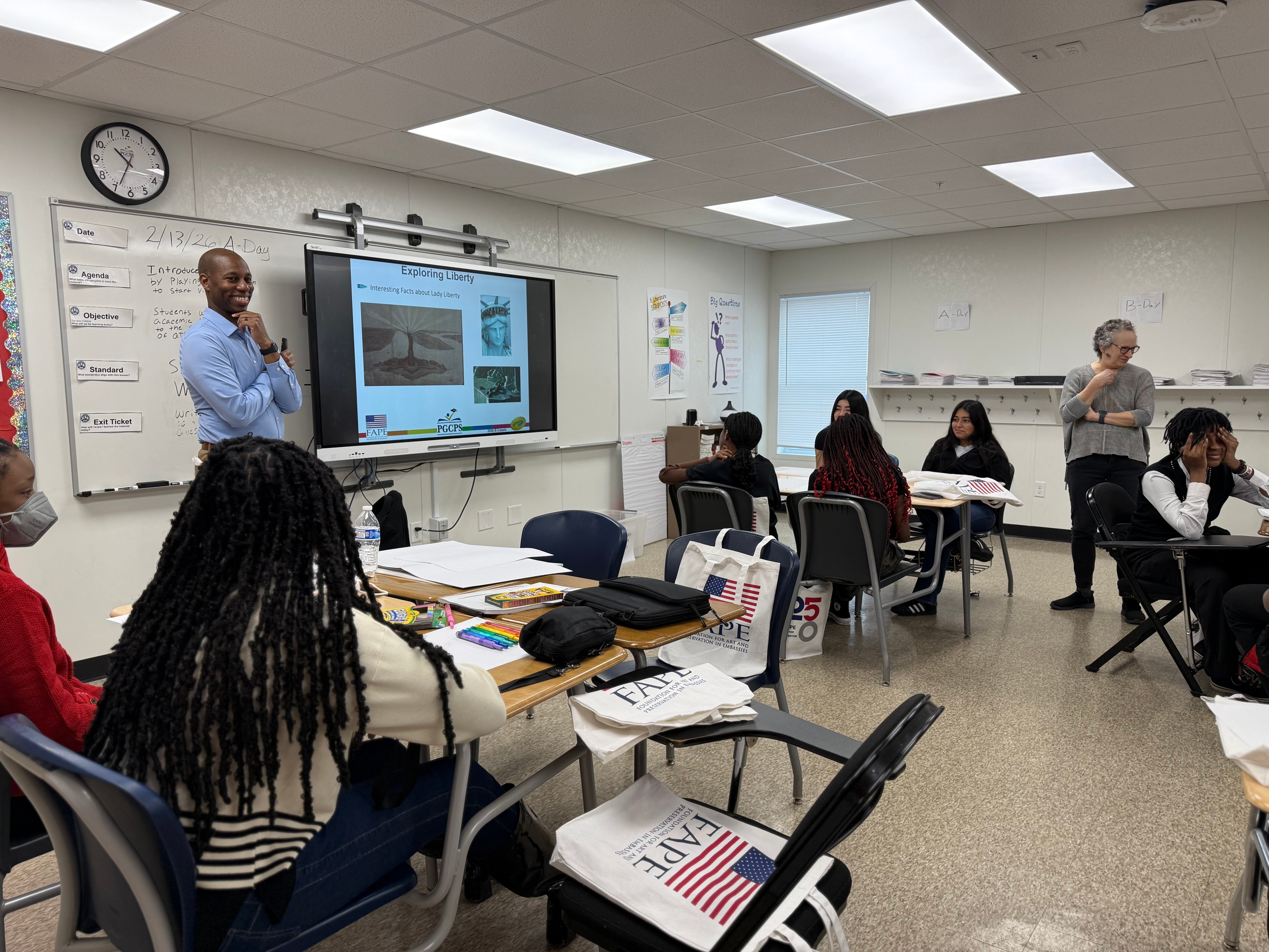 Kettering MS Teachers in front of class teaching