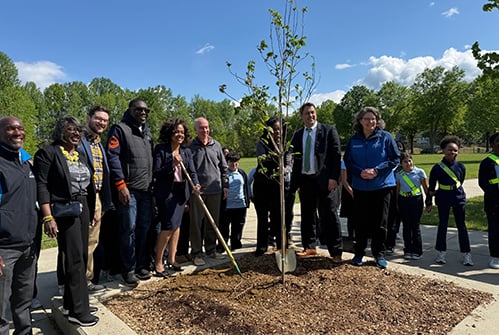PGCPS-leadership-around-planted-tree