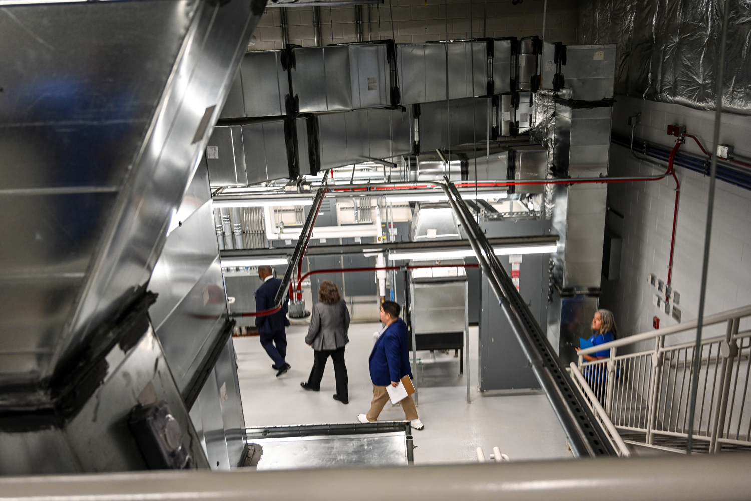 PGCPS Staff tours the Ellen Ochoa Middle School HVAC System