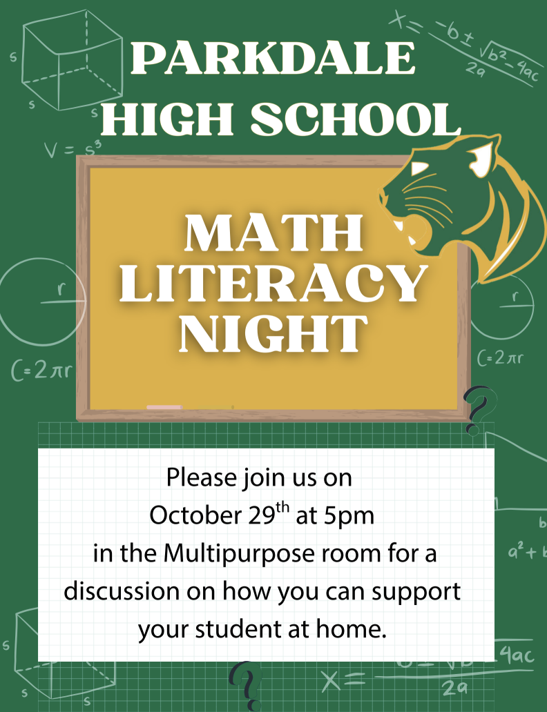 Parkdale High School Math Literacy Night