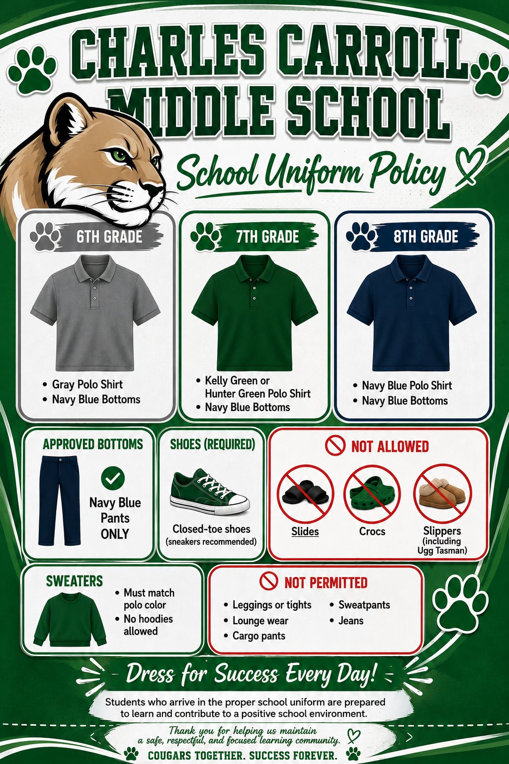Charles-Carroll-Middle-School-school-uniform-policy-poster