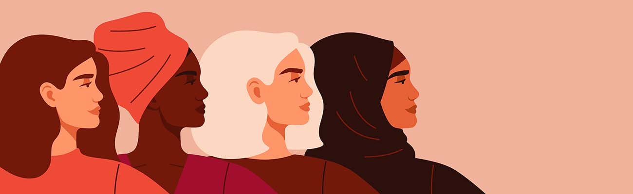 illustration of diverse women