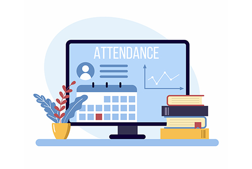 attendance-on-computer-screen-illustration