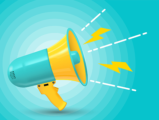 announcement-bullhorn-on-aqua-background