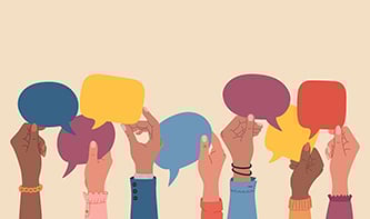 diverse-hands-holding-up-conversation-bubbles-opinions